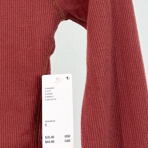 NWT Urban Outfitters Out From Under Trina Seamed Turtleneck Top in Brown - Picture 3 of 5